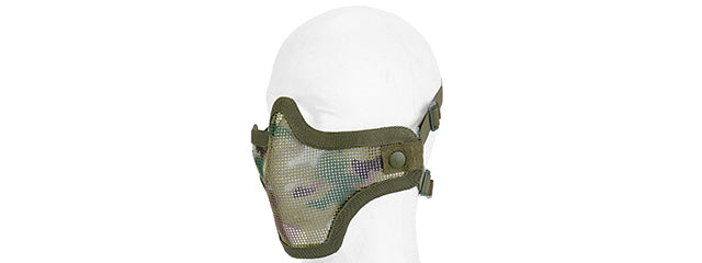 Lancer Tactical METAL MESH HALF MASK DOUBLE STRAP VERSION