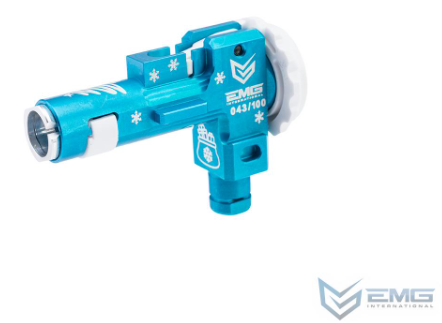 EMG x Retro Arms CNC Machined Aluminum Rotary Hop-Up Unit for M4/M16 Series Airsoft AEGs (Color: Limited Edition "Frozen")