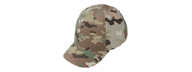 AMA - Elastic Back Short Baseball Cap - Camo