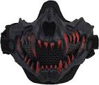 WarmHeartting Fangs Mask Breathable Airsoft Mask Half Face for Paintball Military