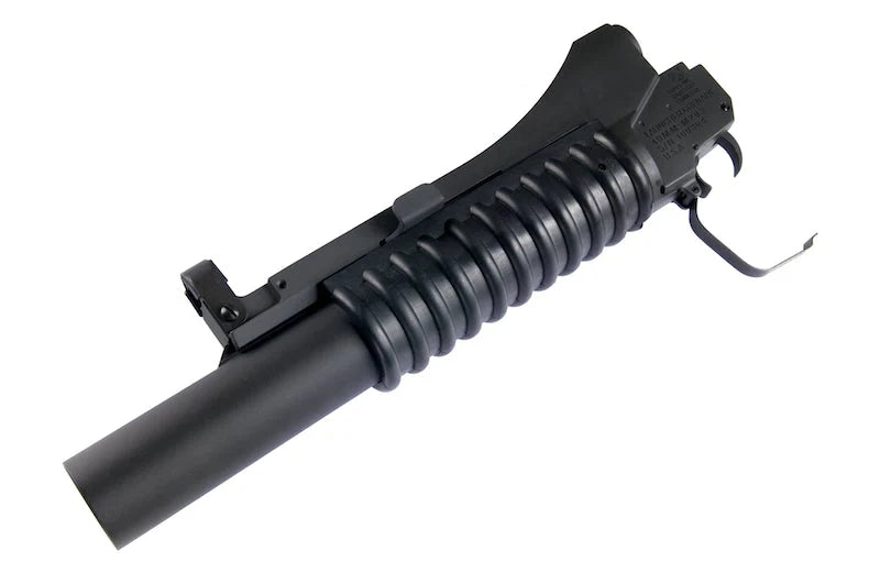 Lanzagranadas Colt M203 de 40 mm con licencia para rifles Airsoft serie M4 / M16 con cañón de metal (modelo: negro / corto)