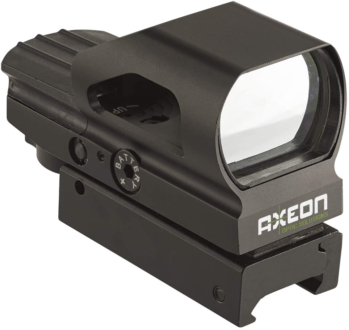 AXEON Optics Multi-Reticle Reflex Gun Sight, RG49 Hooded Reflex Sight, Black