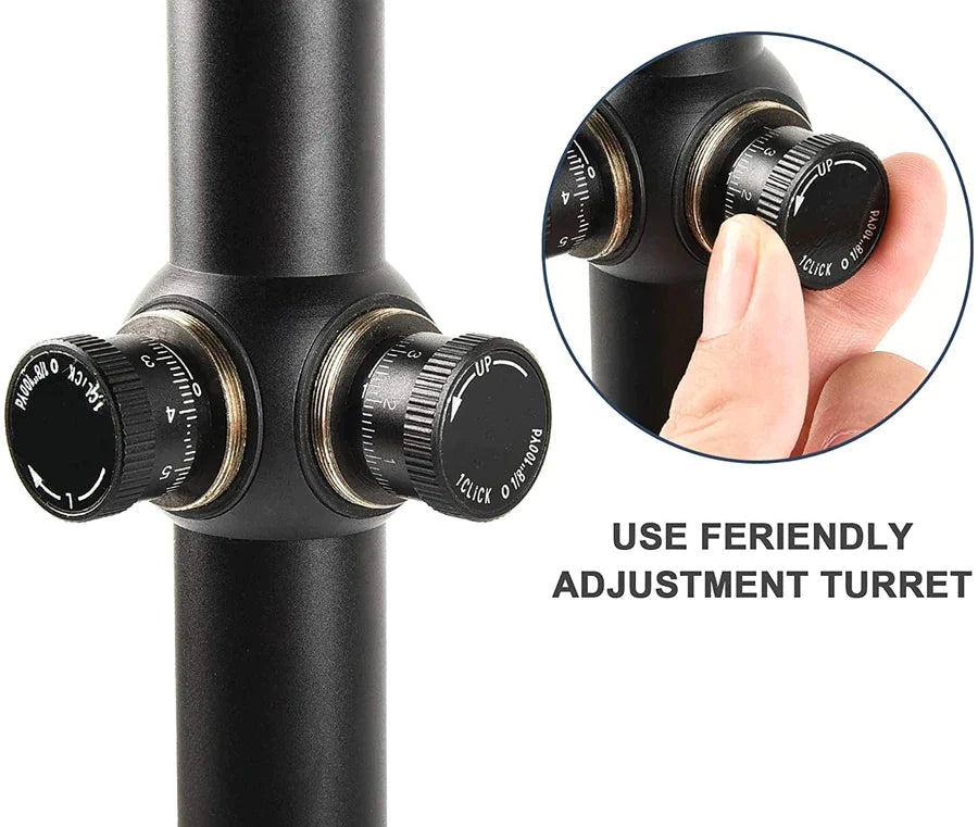 CVLIFE - Alcance del rifle de caza 6-24x50 AOE Alcance del arma iluminado en rojo y verde con montaje gratuito