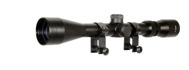 LANCER TACTICAL - Mira telescópica 3-9x40 con soportes de 20 mm