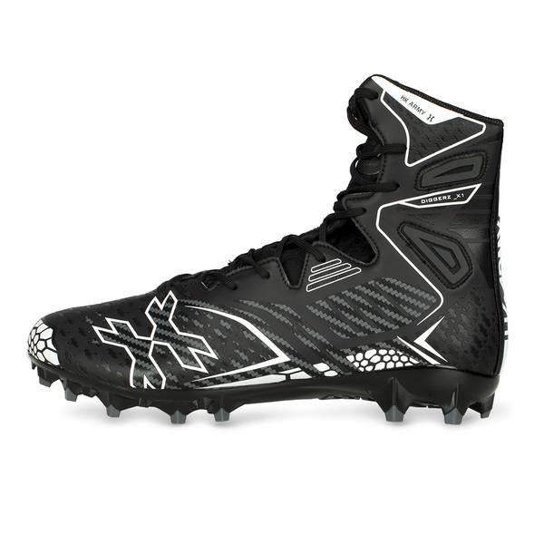 HK ARMY - Diggerz_X 1.5 Hightop Cleats - Black/Grey