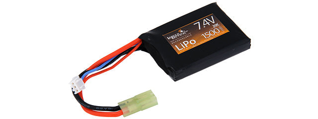 Lancer Tactical 7.4V 1500 mAh 20C High Performance Brick Li-Po Battery