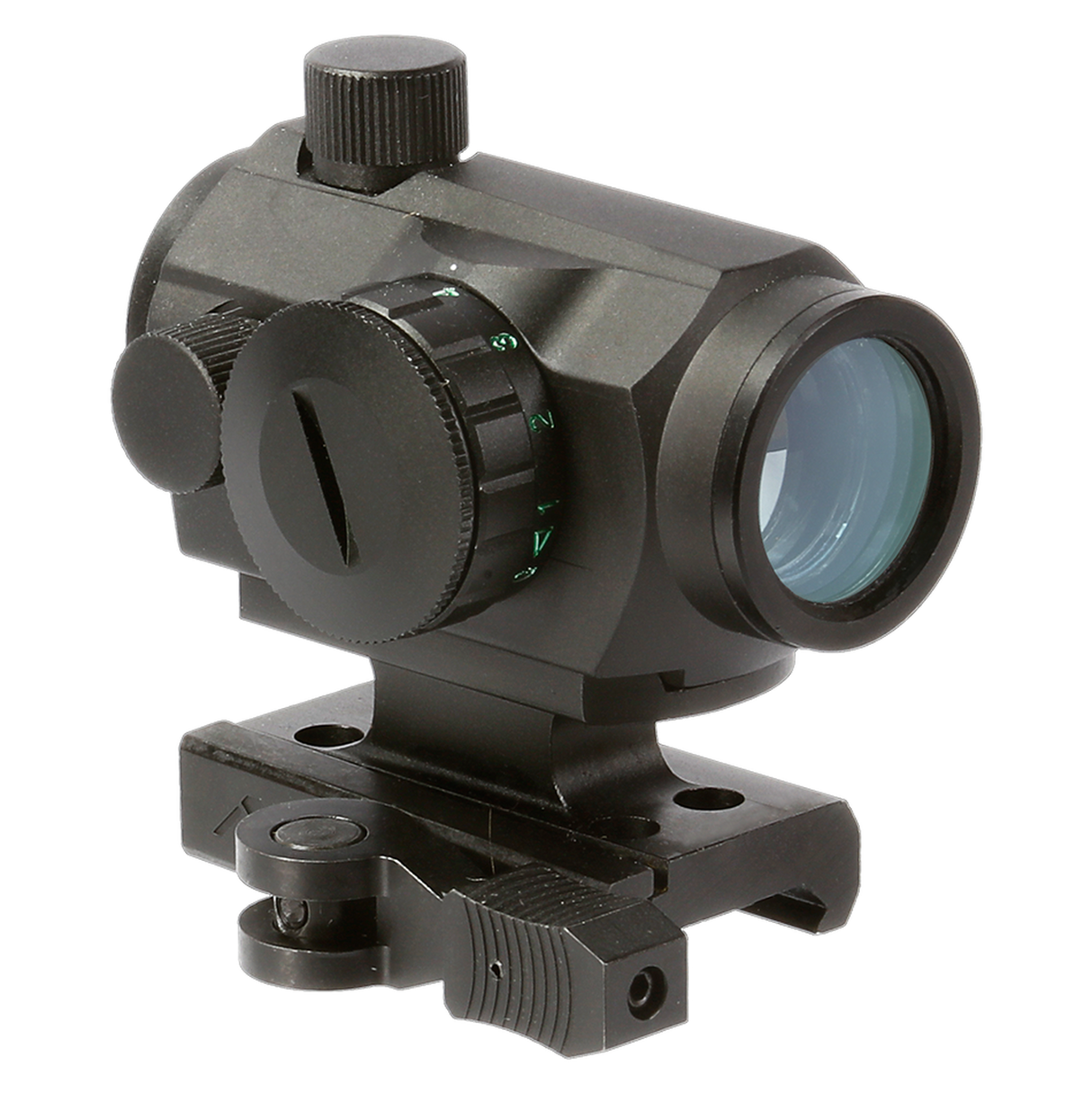 Aim Sports - Micropunto doble iluminado 1X20 con elevador de cotestigo inferior 1/3 QD