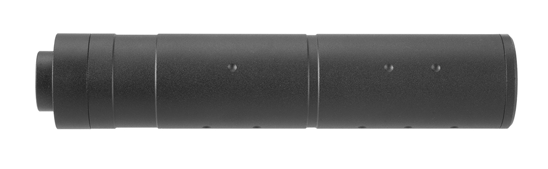 Lancer Tactical 195mm Aluminum Knurled Mock Suppressor (Black)