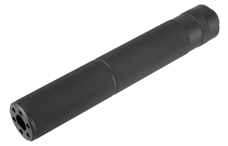 Lancer Tactical 195mm Aluminum Knurled Mock Suppressor (Black)