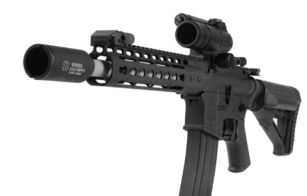 Madbull Noveske KX3 Amplificador de sonido ajustable Flashhider (Color: Negro / Negativo de 14 mm)