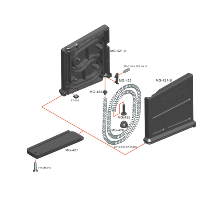 Amoeba- Striker AS-01, AS-02, AS-03 Revista de polímero número 60 (negro/tostado)