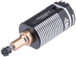 Warhead Industries "BLACK" Custom CNC Brushless Motor for Airsoft AEG (Model: Long Shaft / 52,000 RPM)