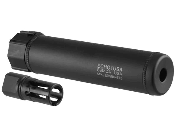 ECHO1 - Extensión de cañón de desmontaje rápido MK1 SR556 en negro - OEM de Madbull Airsoft