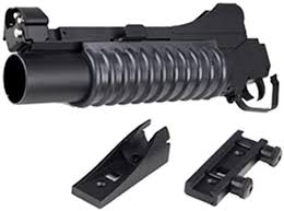 Cybergun Colt Licensed M203 40mm Grenade Launcher for M4 / M16 Series  Airsoft Rifles (Model: Dark Earth / Short) 