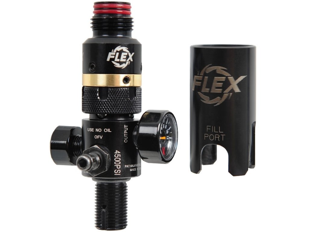 Ninja Flex Adjustable Tank Regulator 4500 PSI Black Ops Paintball
