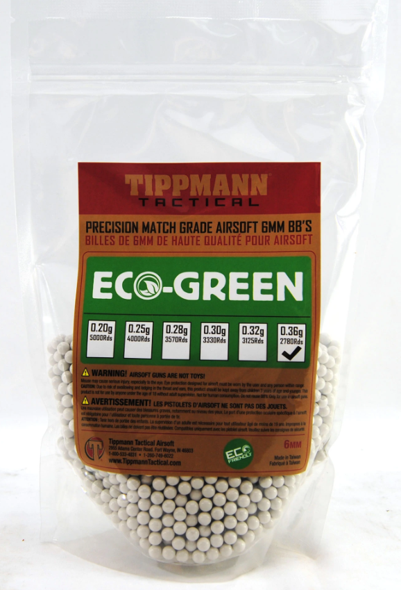 Tippmann Tactical - Airsoft Eco-Green Precision Match Grade 6mm BB's 1kg