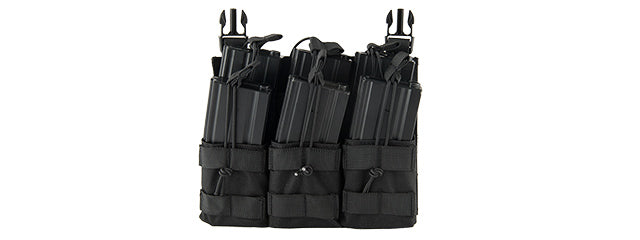 Lancer Tactical - Bolsa adaptable triple con gancho y bucle para cargador dual