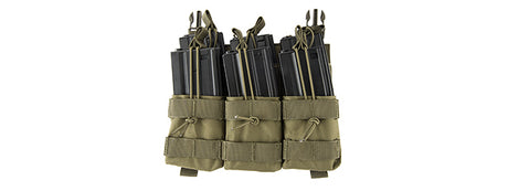 Lancer Tactical - Bolsa adaptable triple con gancho y bucle para cargador dual