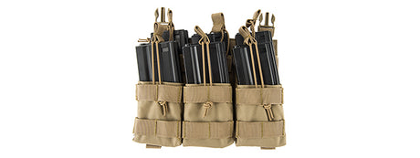 Lancer Tactical - Bolsa adaptable triple con gancho y bucle para cargador dual