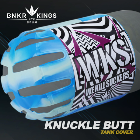 Bunker Kings Knuckle Butt Tank Cover Shred Cyan