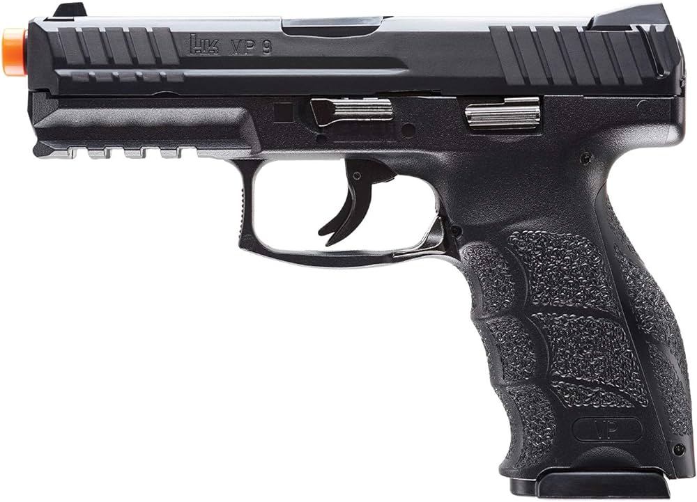 HK Heckler &amp; Koch VP9 GBB Blowback Pistola BB de 6 mm, pistola de airsoft, negra 