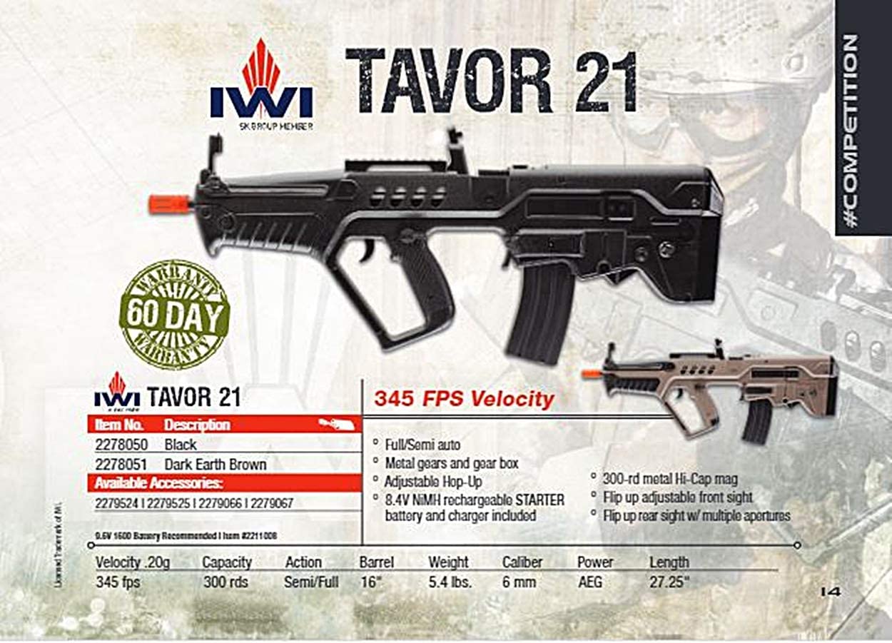 TAVOR 21 - COMPETITION - DARK EARTH BROWN OR BLACK
