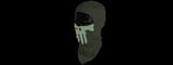 Glow-in-the-Dark Skull Balaclava in OD Green