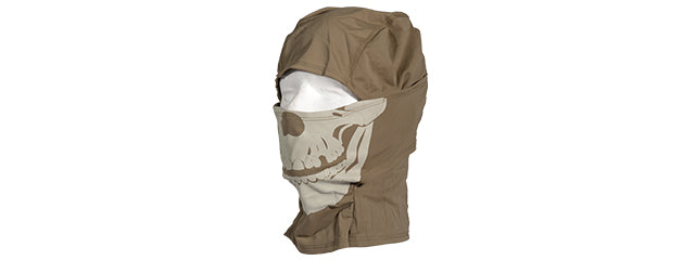 GLOW-IN-DARK SKULL BALACLAVA SHORT VERSION (COLOR: OD GREEN)