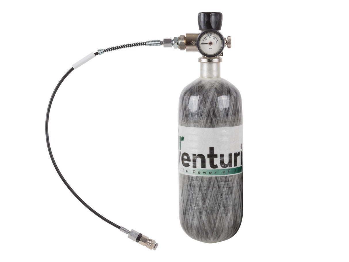 Air Venturi - Tanque de aire de fibra de carbono de 100 pulgadas cúbicas con válvula y manguera