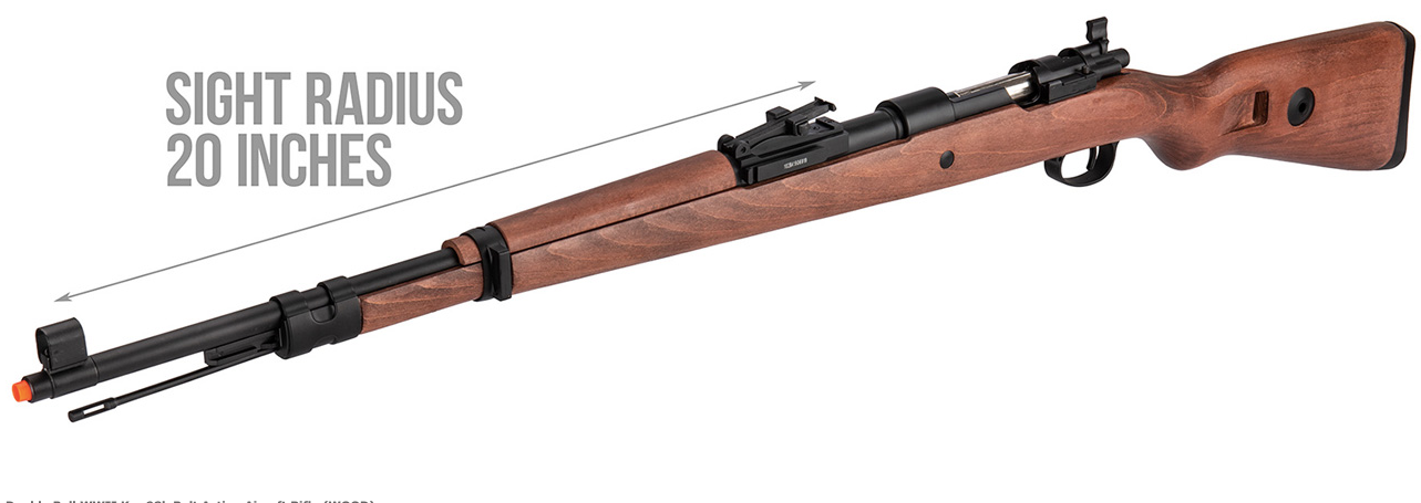 Double Bell WWII Kar 98k Bolt Action Spring Powered Airsoft Rifle (WOOD)