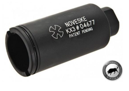 Madbull Noveske KX3 Adjustable Sound Amplifier Flashhider (Color: Black / 14mm Negative)