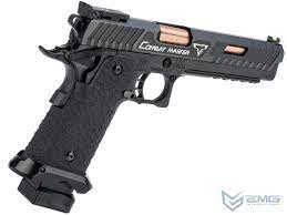 Pistola de entrenamiento Airsoft Combat Master JW3 2011 con licencia EMG STI / TTI