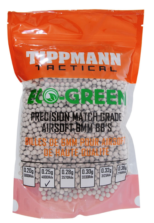 Tippmann Tactical - Eco-Green Precision Match Grade Airsoft 6mm BB's 1kg