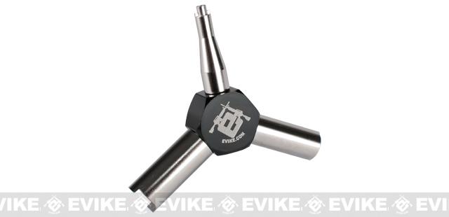 EVIKE - Llave de válvula de gas triple Airsoft GBBR de acero inoxidable de precisión